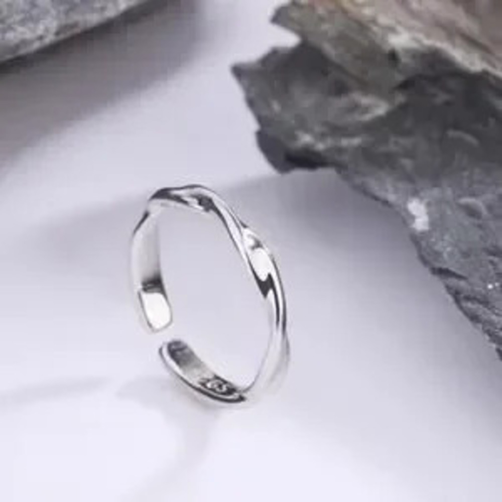 925 Sterling Silver Ring Twisted Vintage Fashion Adjustable Birthday Gift NEW